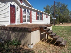 decking and steps with no handrail mobile home foundation