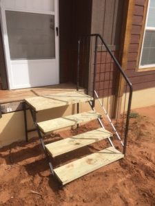 Metal frame steps by GulfTex